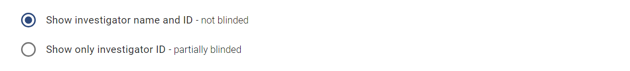 Screenshot: Choose level of blinding